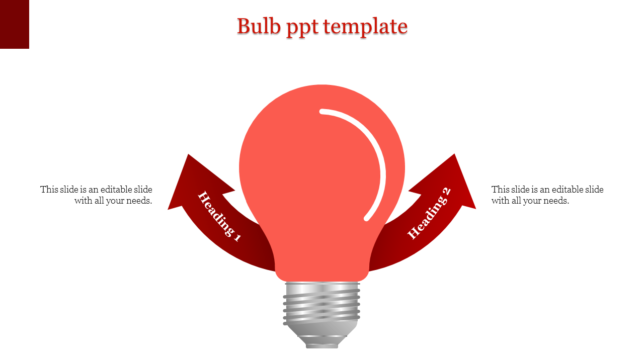 bulb ppt template-bulb ppt template-2-Red